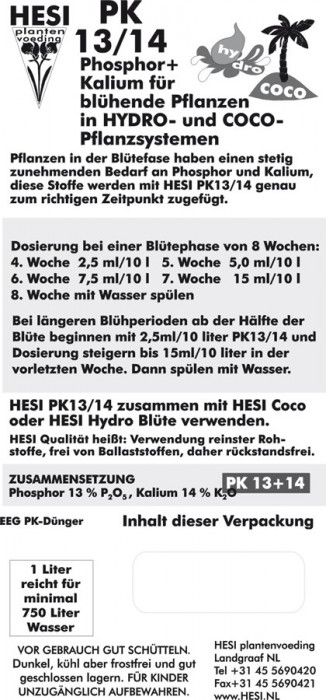 Hesi PK 13/14 für Coco und Hydro 1l