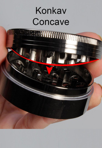 Grinder konkav anodisiert 4tlg 40mm