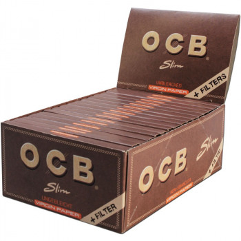 OCB Papers Slim mit Filterpapier ungebleicht / Virgin Paper