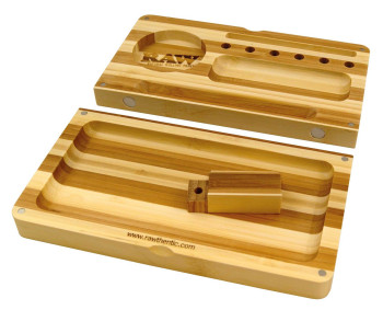Raw Bamboo Back Flip Rolling Tray