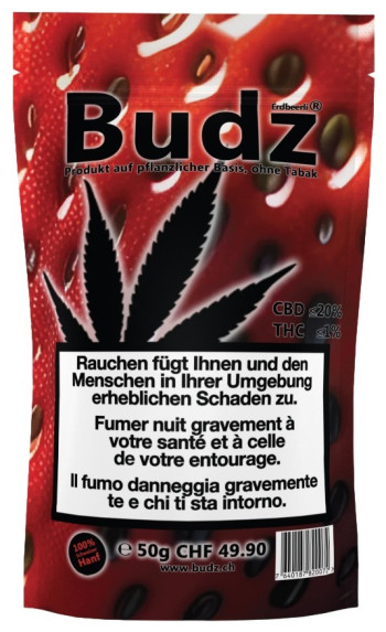 Budz Erdbeerli Hanfblüten Tabakersatz