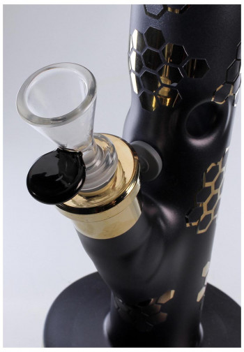 Blaze Glass Icebong goldmetallic anthrazit matt 45cm