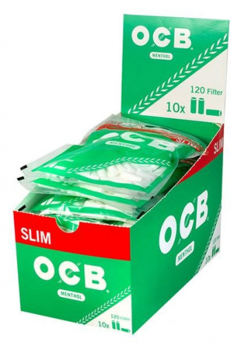 OCB Slim Menthol Zigarettenfilter 6mm 120Stk.