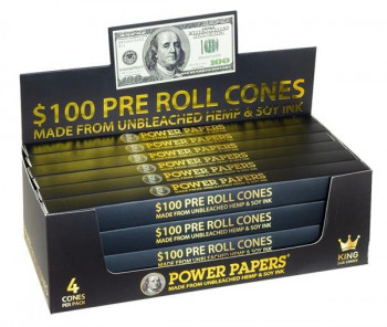 Power Papers "100 Dollar" King Size Cones 110mm