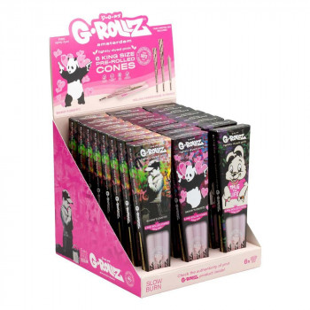 G-ROLLZ Banksy's Graffiti Lightly Dyed Pink Cones 6 Stk.