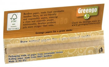 Greengo Organic BAMBOO Unbleached King Size Slim Papers