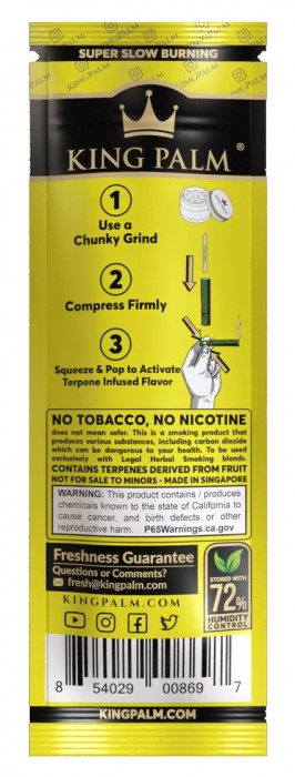 King Palm Blunts SLIM Wraps Banana Cream Terps