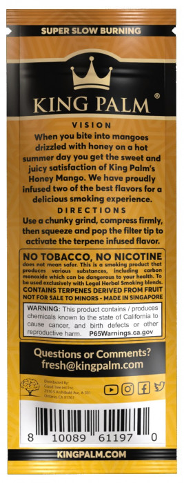 King Palm Blunts MINI Wraps Honey Mango