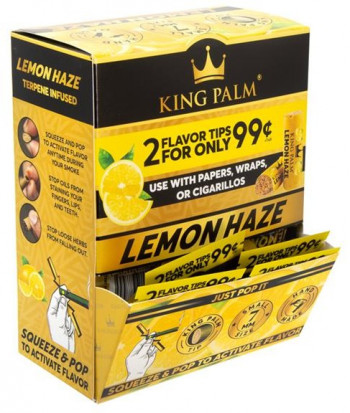 King Palm Terpene Infused 7mm Filter Lemon Haze Terpene