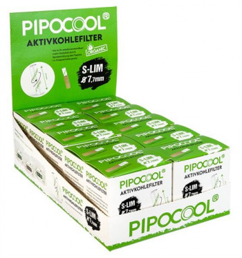 PipoCool Aktivkohlefilter S-LIM ø 7,7mm 50er - Organic