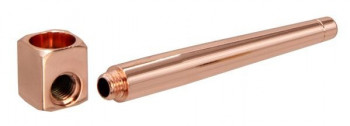 Massive, schwere Metallpfeife 95 mm – Roségold-Finish