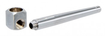 Massive, schwere Metallpfeife 95 mm – Chrom-Finish