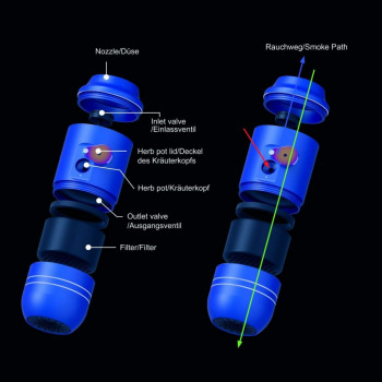 Black Leaf Aluminium Air Filter Pipe blue