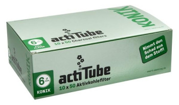 actiTube Aktivkohlefilter 6- 8mm "Konik" 50 Stk.