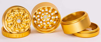 CNC-Flower Grinder 5tlg 50mm Gold