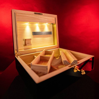 Weedor Hartholz Joint Box mit Lichtleiste