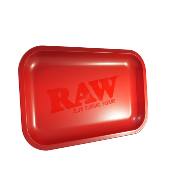 RAW Red Matte Metal Rolling Tray