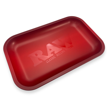 RAW Red Matte Metal Rolling Tray