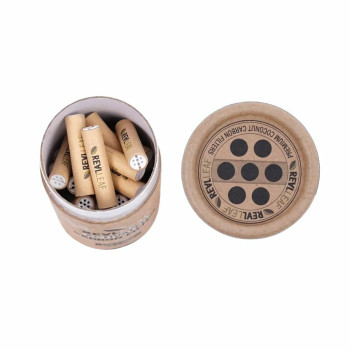 Real Leaf Aktivkohlefilter Extra Slim 6mm 50 Stk.