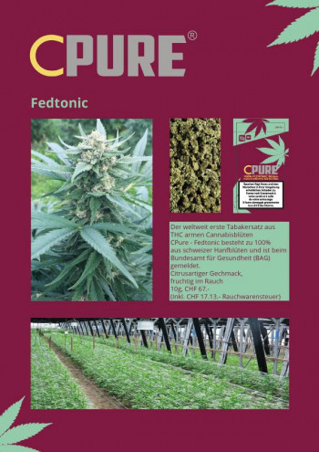 CPure Fedtonic CBD-Cannabis Tabakersatz 10g