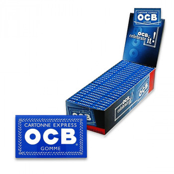 OCB Blau 100er Cartonne Express Gomme Blue Zigarettenpapier Papers 