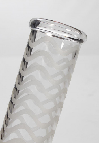 "Glow in the Dark" Glasbong mit Honeycomb 32cm