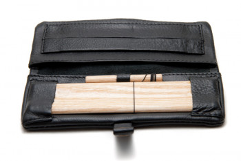 Kavatza Drehtasche Mini Glattleder schwarz