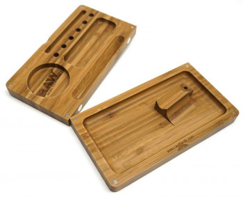 Raw Bamboo Back Flip Rolling Tray