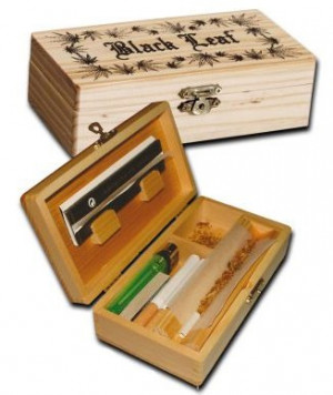 Wolf Productions Joint Box Holz Drehtasche Tabakkiste Rolling Zigarettenetui 
