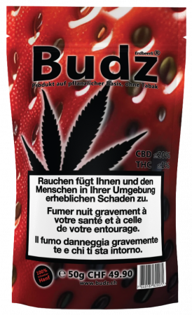 Budz Erdbeerli Hanfblüten Tabakersatz