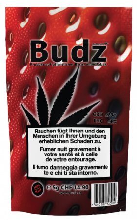Budz Erdbeerli Hanfblüten Tabakersatz