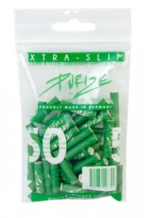 PURIZE Aktivkohlefilter XTRA Slim Green 6mm 50 Stk.