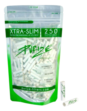 PURIZE Aktivkohlefilter XTRA Slim White 6mm 250 Stk.