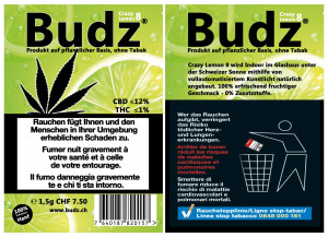 BUDZ Crazy Lemon 8 Hanfblüten Tabakersatz