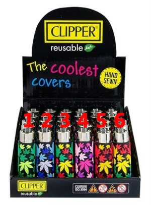 Clipper Feuerzeug PVC Cover Leaves