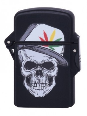 Prof Torch Rasta Skull Jet Feuerzeug