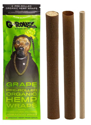 G-ROLLZ Grape Pre-Rolled CBD Hemp Wraps 2x