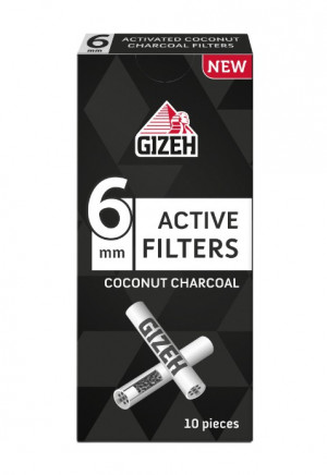 GIZEH Active Aktivkohlefilter 6mm 10 Stk.