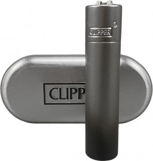 Clipper Feuerzeug Metall Black Gradient