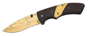 Klappmesser Herbertz Totenkopf Gold