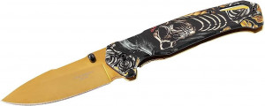 Klappmesser Herbertz Skull Gold