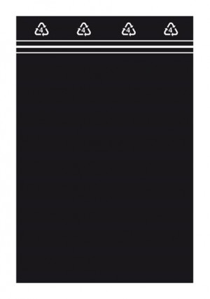 Druckverschlussbeutel 70x100mm extra stark schwarz