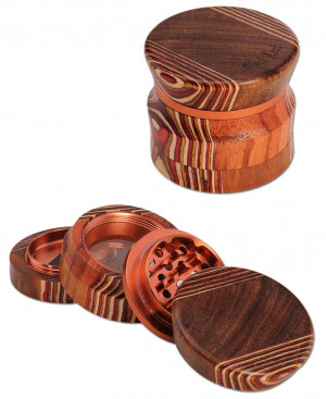 Black Leaf Alu-/Holzgrinder 4-tlg. braun