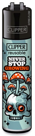 Clipper Feuerzeug Shrooms #12 Never Stop Growing