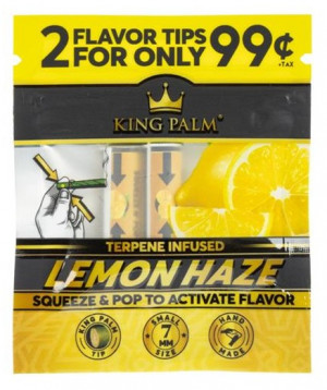 King Palm Terpene Infused 7mm Filter Lemon Haze Terpene