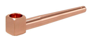 Massive, schwere Metallpfeife 95 mm – Roségold-Finish