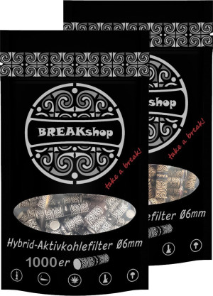 BREAKshop Hybrid- Aktivkohlefilter 6mm 1000 Stk.