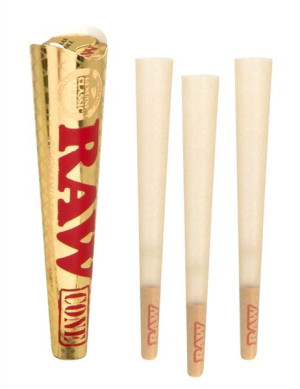 RAW Classic Ethereal Gold King Size Papercones x 3