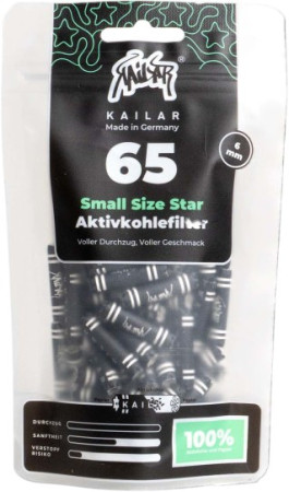 Kailar Papier Aktivkohlefilter Slim 5.9mm 65 Stk. Schwarz