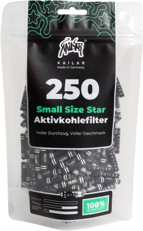 Kailar Papier Aktivkohlefilter Slim 5.9mm 250Stk. Schwarz